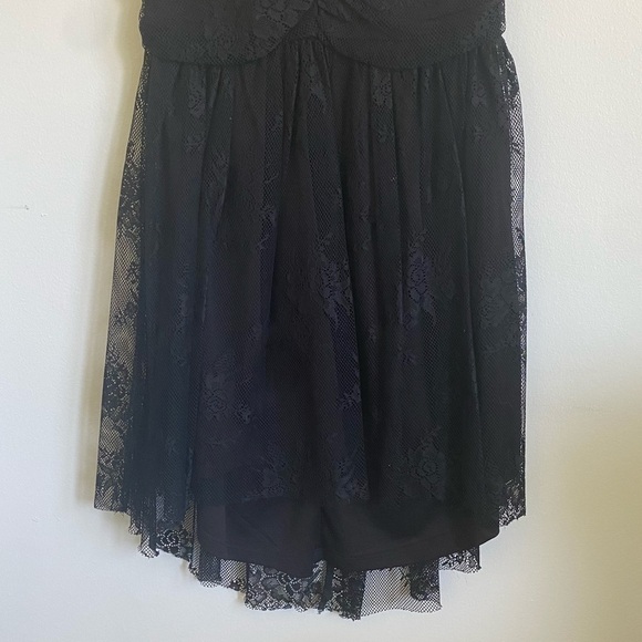 Forever 21 Strapless Lace Mini Mermaid Dress in Black • sz S Small - Picture 3 of 8
